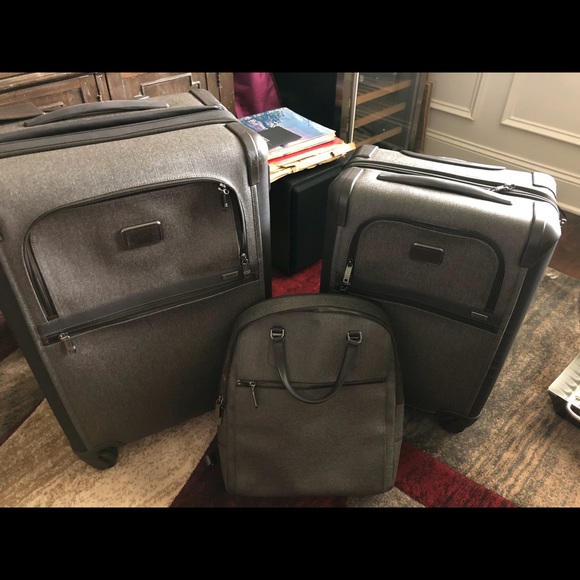 suitcase with matching backpack